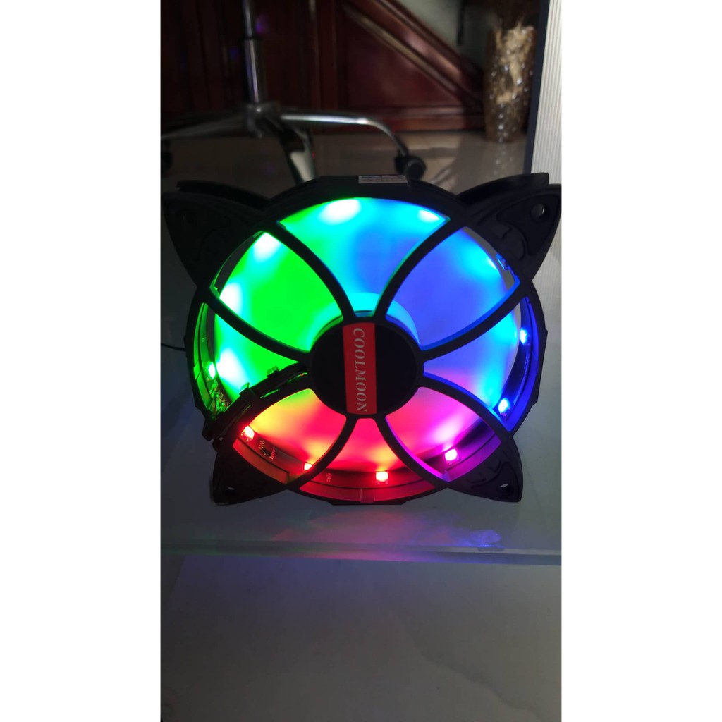 Fan Coolmoon K1 RGB New tự đổi màu không cần hub