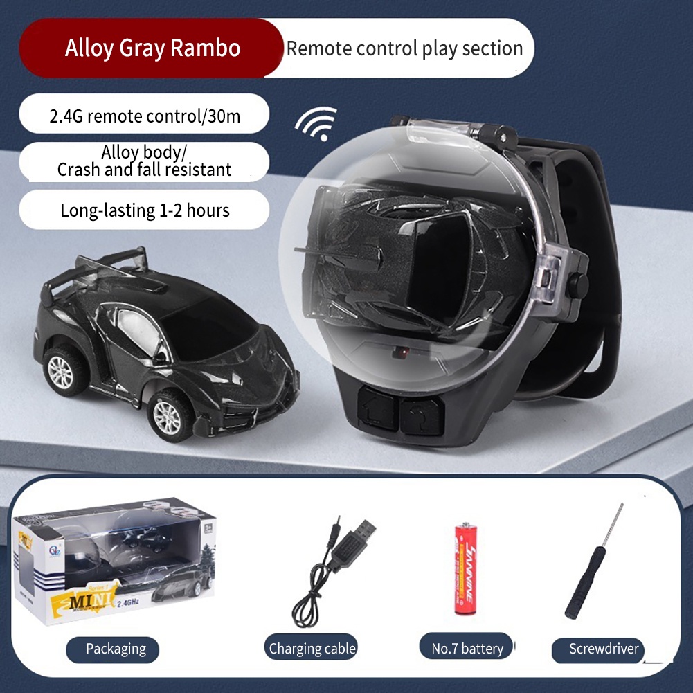 4 Trẻ Em Ô Tô Điều Khiển Từ Xa Có Thể Sạc Lại Mini Dễ Thương Đồng Hồ Điện Xe Bé Trai Bé Gái Học Sinh Xe Tăng Hợp Kim Quà Tặng.