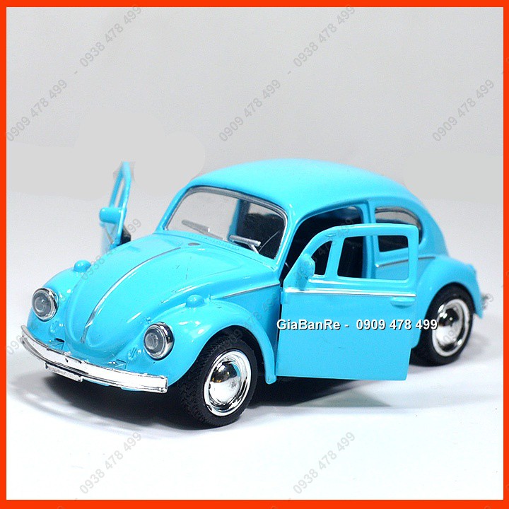 XE MÔ HÌNH SẮT TỈ LỆ 1:32 VW CON BỌ BEETLE CLASSIC - XANH BIỂN - 9896