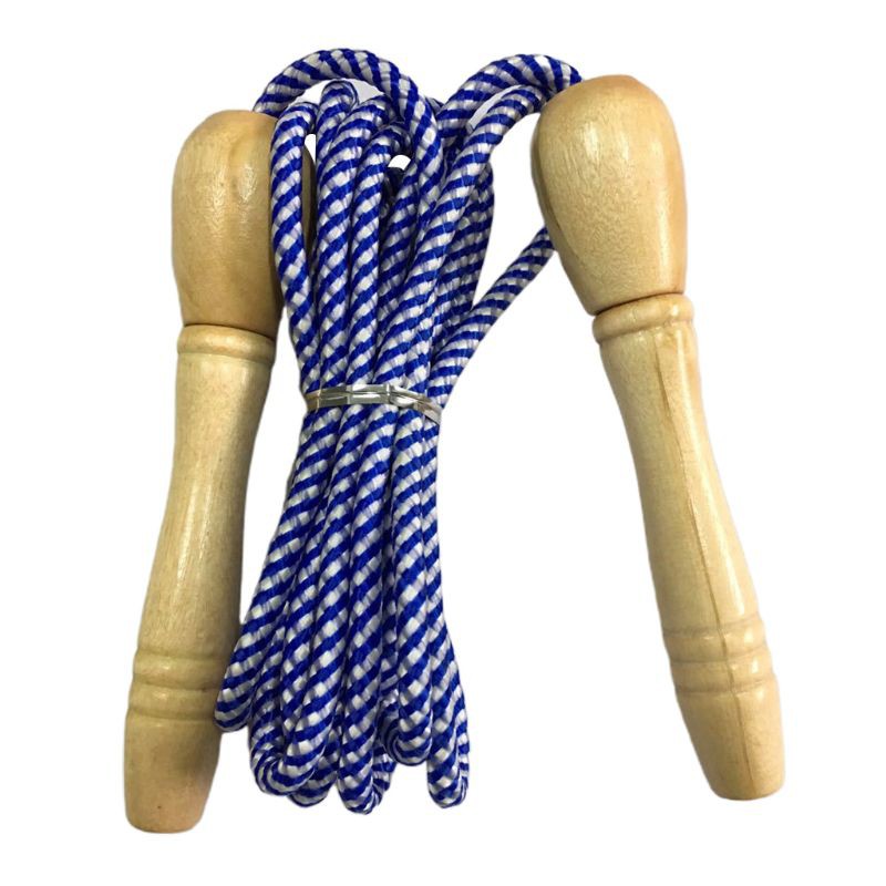 2.8m Skipping Wooden Handle Jump Rope Exercise Body Building Fitness Equipment