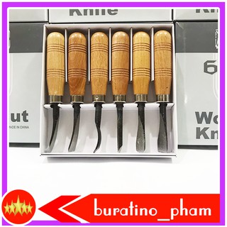 Bộ đục cây cảnh,gỗ mỹ nghệ 6 món