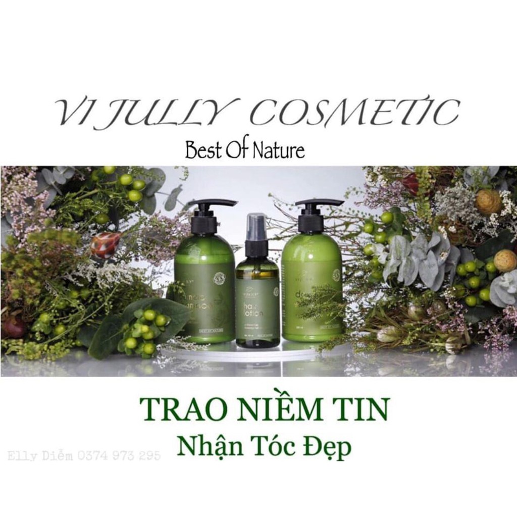 [NGĂN RỤNG HOÀN HẢO] ComBo Bộ 3 sản phẩm: Dầu Gội Bưởi, Kem Xả Bưởi và Tinh dầu bưởi Vi Jully Cao Cấp