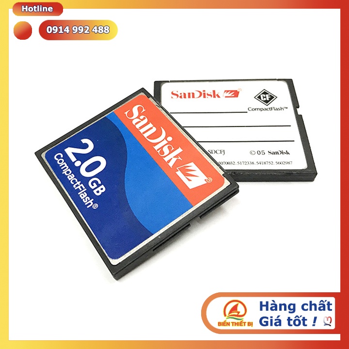 Thẻ nhớ Sandisk CompactFlash 2GB - CF memory card dùng cho máy CNC máy ảnh kỹ thuất số