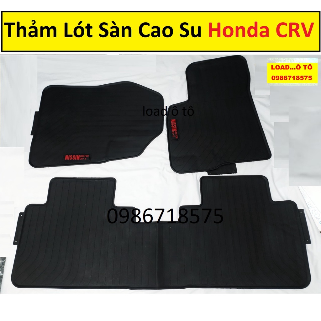 Thảm Lót Sàn Cao Su Đúc Xe Honda CRV 2022-2018 Cao Cấp, Không Mùi