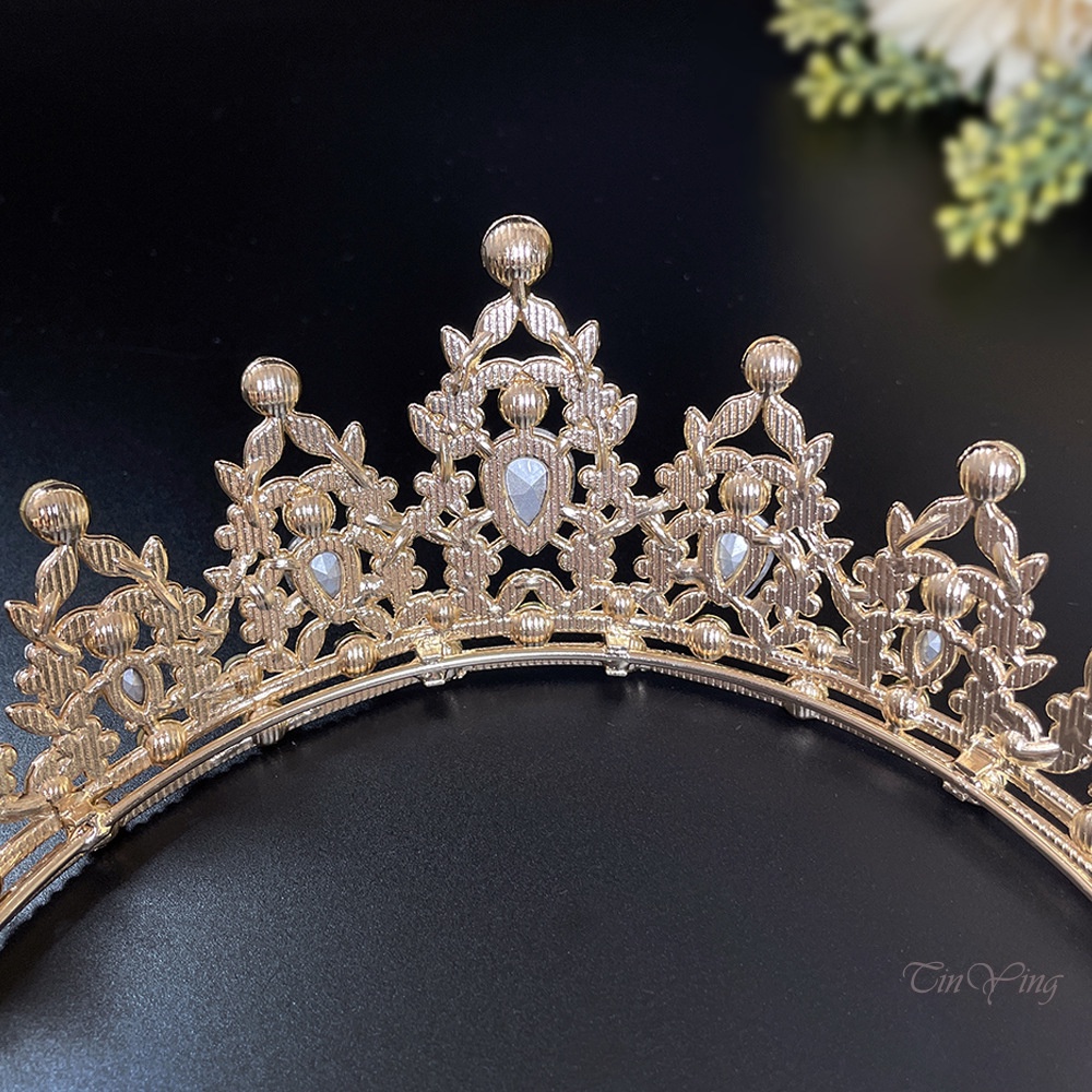 GETNOIVAS Cài Tóc Hình Vương Miện Baroque Đính Đá Nhiều Màu Sắc Bằng Hợp Kim Dành Cho Cô Dâu / Tiệc Sinh Nhật