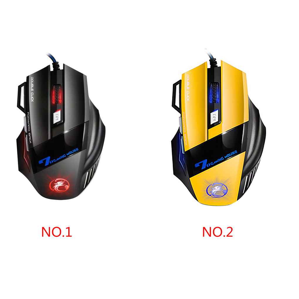 MC-iMICE X7 Double Click 7 Buttons USB Wired Optical Computer Game Mouse Respiratory LED Backlight Gaming Mice