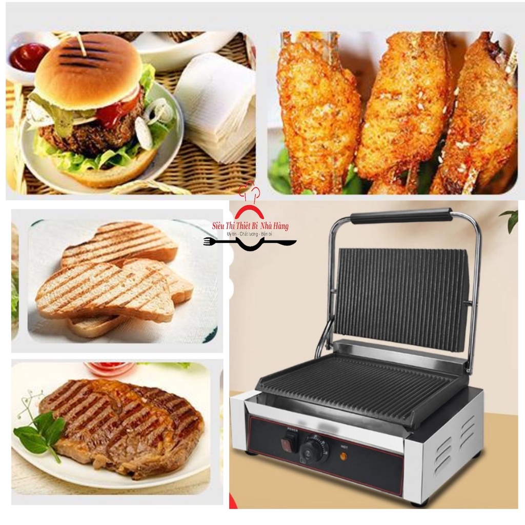 Máy ép bánh mỳ, nướng thịt đơn. Máy nướng bánh mì có tay cầm , Bảo hành 12 tháng