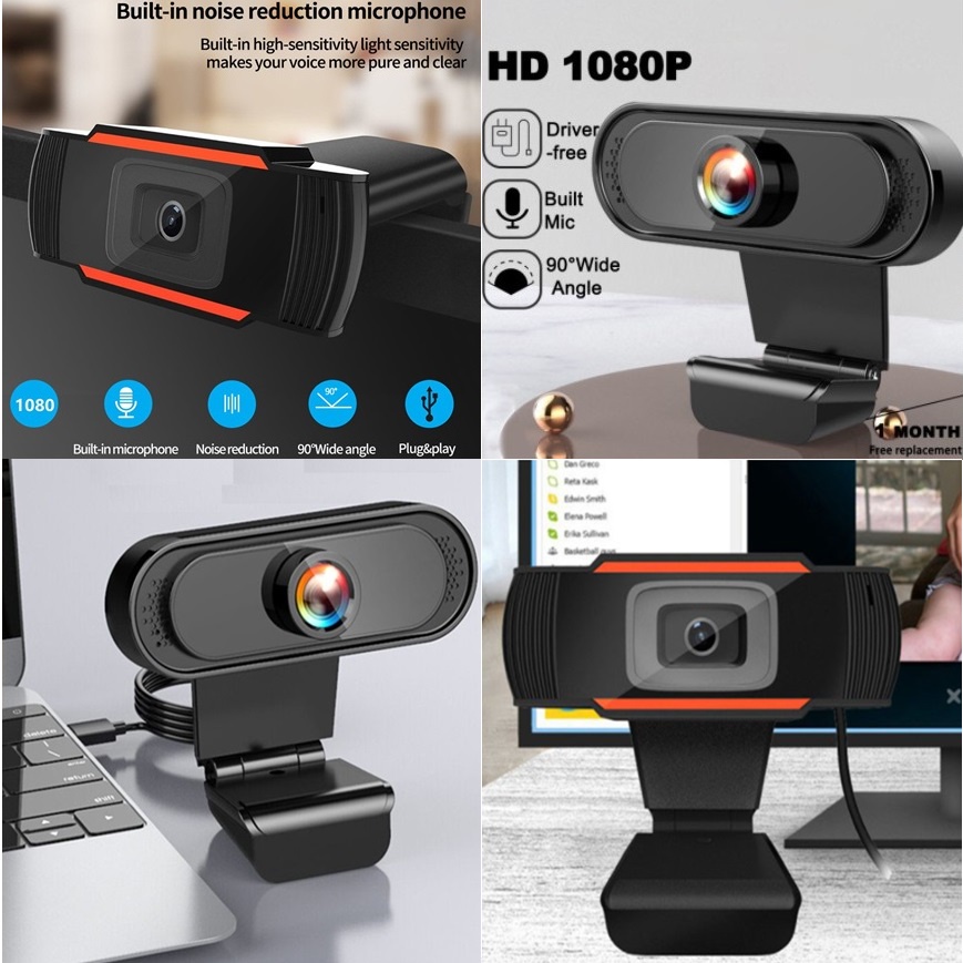 Webcam máy tính laptop có mic 1080p full box rõ nét để quay video stream học zoom siêu bền