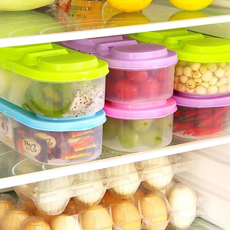 Set 2 món gồm hộp bảo quản thực phẩm trong tủ lạnh và nĩa tiện dụng