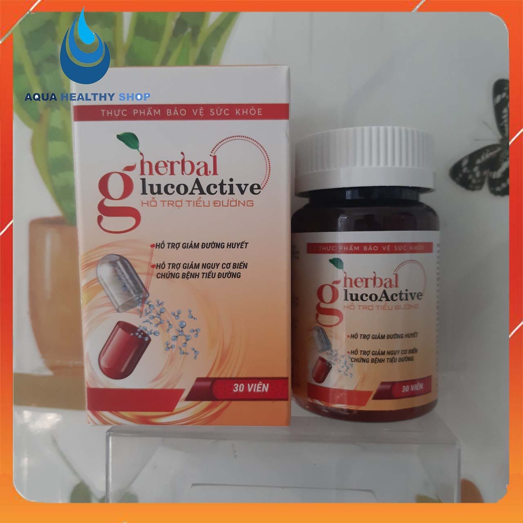 VIÊN UỐNG HERBAL GLUCOACTIVE - Thực Phẩm Hỗ Trợ Hạ Đường Huyết Ổn Định Sức Khỏe Toàn Diện - CHÍNH HÃNG HỘP 30 VIÊN
