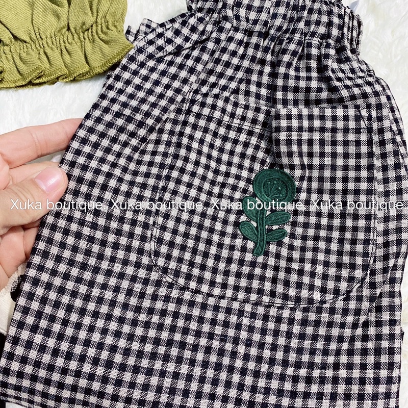 Quần Áo Bé Gái Mùa Hè Set Áo Trễ Vai + Quần Sóoc + Quần Kẻ QC Cao Cấp Nhà YAMI kids Mẫu Mới 2022 [ Ảnh Thật]