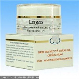Kem ngừa mụn dưỡng trắng da ngày và đêm Leiyas 5g