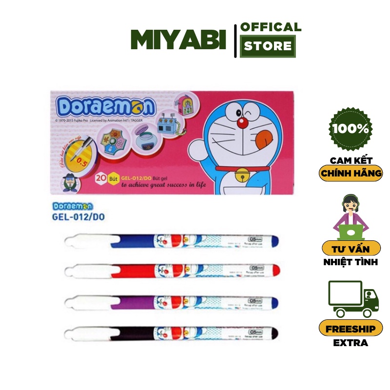 Bút bi nước thiên long chữ A GEL-012 xanh , đen , đỏ - Bút mực gel đen văn phòng phẩm - Miyabi Store