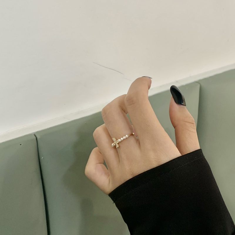 The Bleu | Nhẫn hạt đính đá phong cách Hàn Quốc | R27