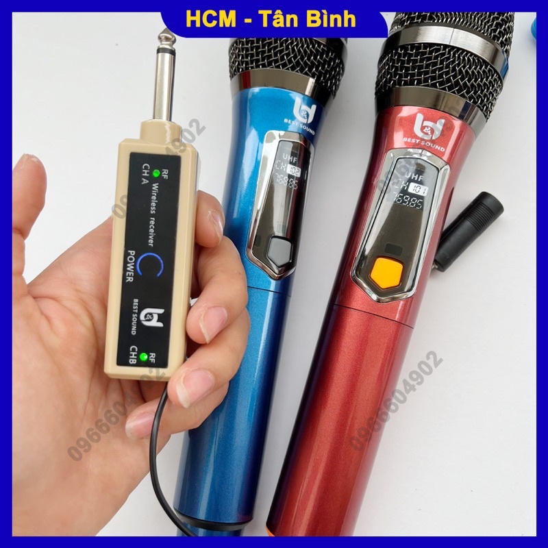 Bộ mic không dây đa năng pin sạc W108 dành cho loa kéo âm ly