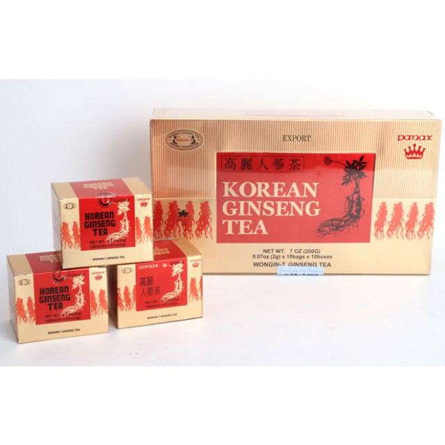 Trà Nhân Sâm Hàn Quốc Wongin T Ginseng Tea (10 Hộp x 10 Gói x 2g)