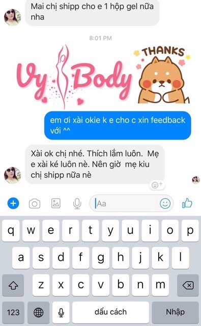 Gel tan mỡ Vy&Body