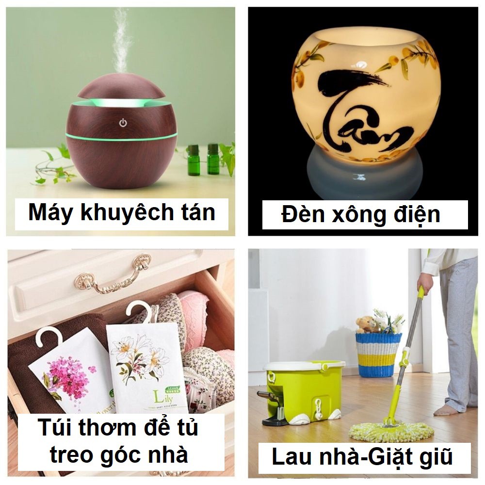 Tinh dầu Bạc Hà (Chọn loại 10ml và 100ml) đuổi Muỗi Côn trùng Chuột thơm phòng nhãn Hoa Nén thiên nhiên hàng Việt Nam