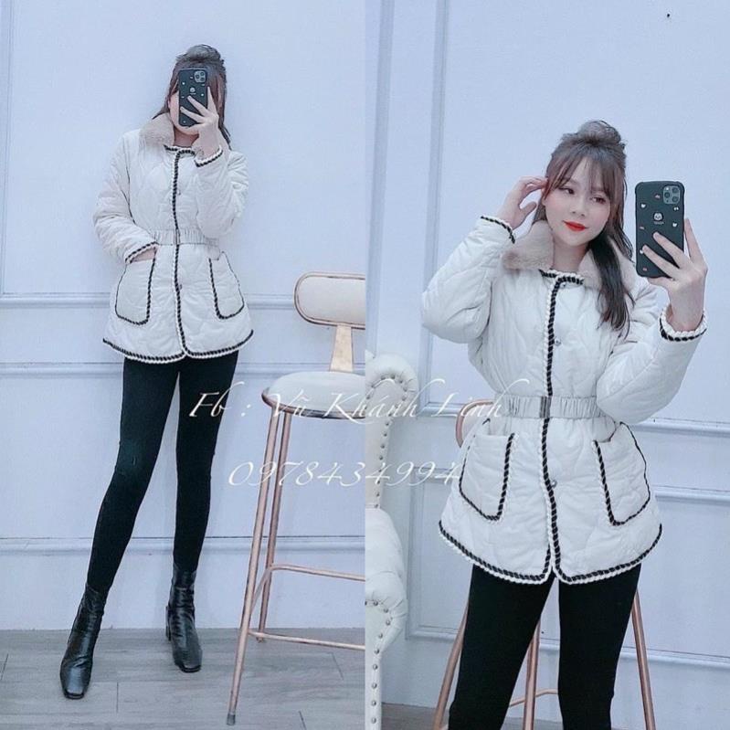Bán sỉ áo phao trần trám đai eo