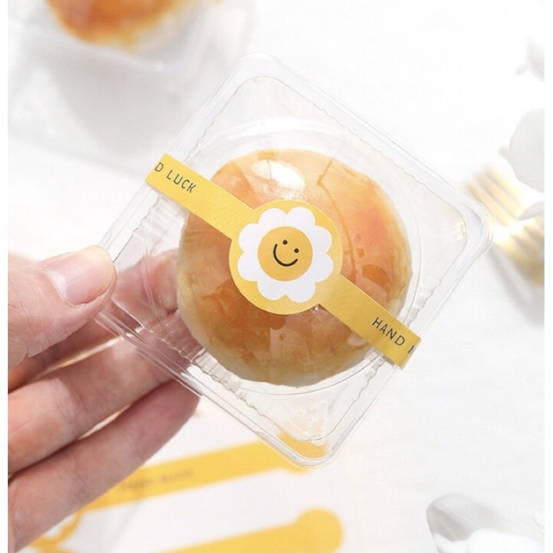 80 tick dán Hoa Hướng Dương Dây Vàng trang trí bao bì túi đựng bánh