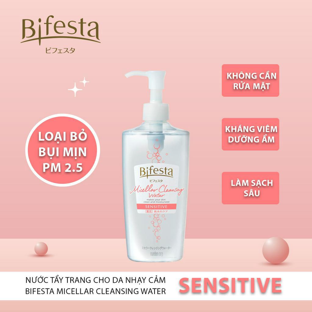 Nước tẩy trang dành cho da nhạy cảm BIFESTA MICELLAR CLEANSING WATER SENSITIVE 400ml