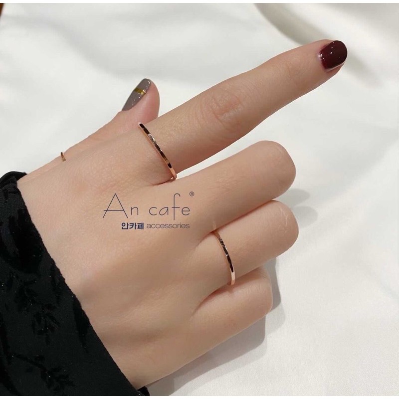 [ancafe.shop] Nhẫn mảnh Hàn Quốc, layered rings, tinh tế, thanh lịch, đôi, unisex