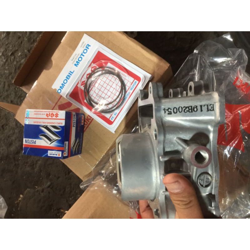 Full bộ lòng + trái piston + bạc  Su Satria FI - zin hãng