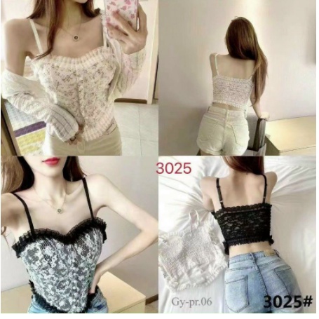 MẪU MỚI*Áo bra ren hoa nhí đính khuy,Áo hai dây mẫu mới BAO ĐẸP LUÔN !(ảnh thật B08