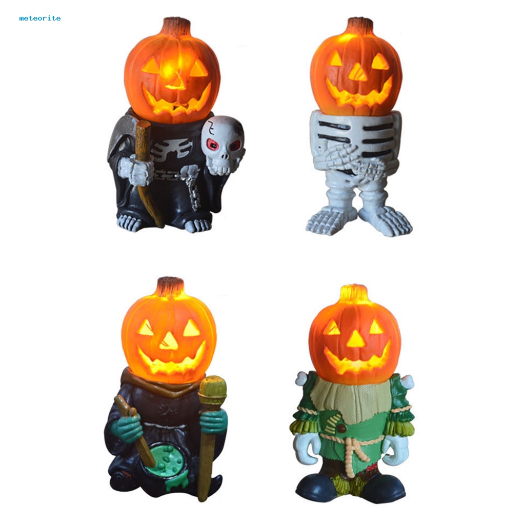 Tượng Quả Bí Ngô Có Đèn LED Phát Sáng Trang Trí Halloween