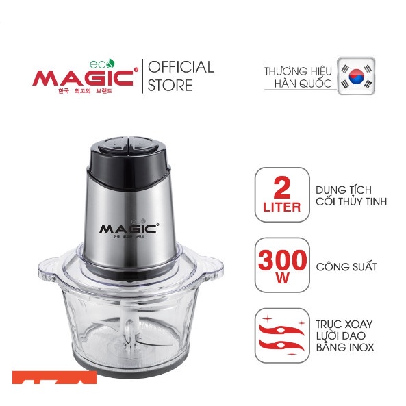 Máy xay thịt thực phẩm đa năng mini Magic AC-15, dung tích 2L