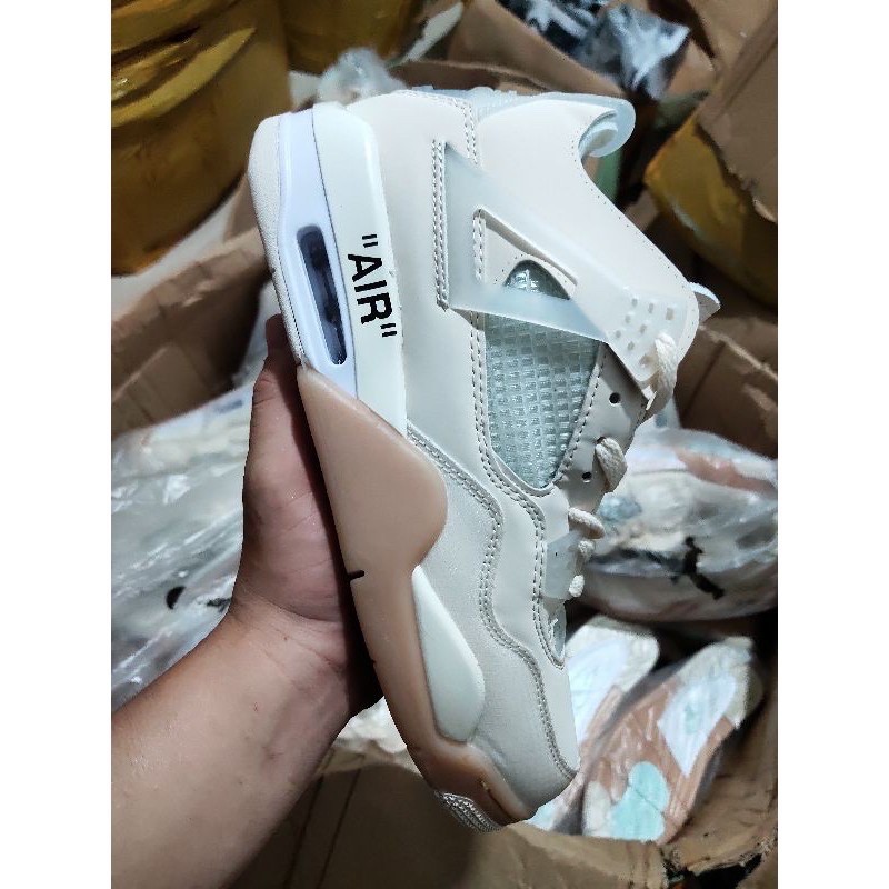 Giày thể thao sneaker air Jordan 4 IV Retro Sail AJ4 Basketball Shoes