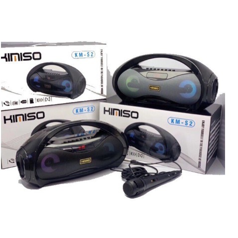 Loa karaoke bluetooth xách tay, loa karaoke Kimiso tặng kèm mic hát, dung lượng pin khủng