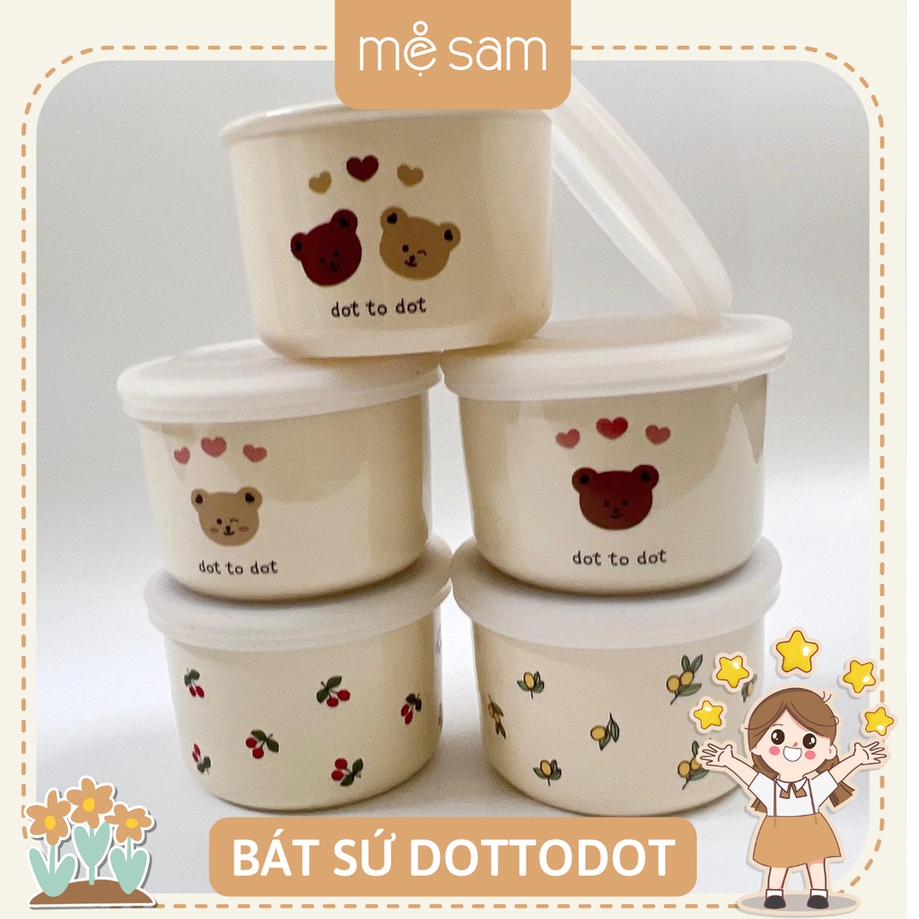Bát sứ Coco Bear tráng men cao cấp