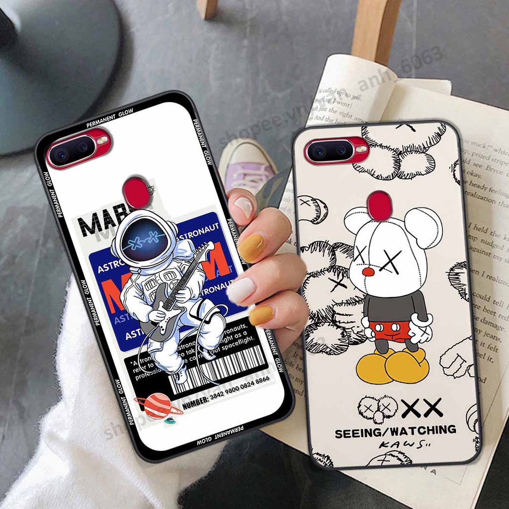Ốp Oppo A5s / A7 / F9 / A12 be@r brick mars thời trang, ốp lưng điện thoại viền dẻo siêu chất