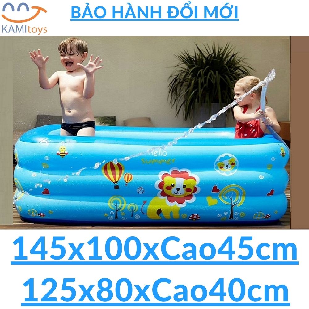 Bể bơi cho bé kiểu hồ phao bơm hơi gấp gọn ❤️Cỡ 145 và 125cm❤️ hoặc làm nhà bóng trong nhà KamiVietNam