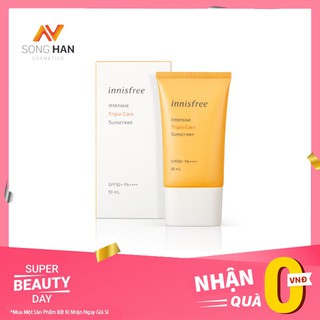[Mỹ Phẩm] Kem Chống Nắng Innisfree-Triple Care SH7B4 Mẫu Mới 2019  Dung Tích 50ml -  Cao Cấp