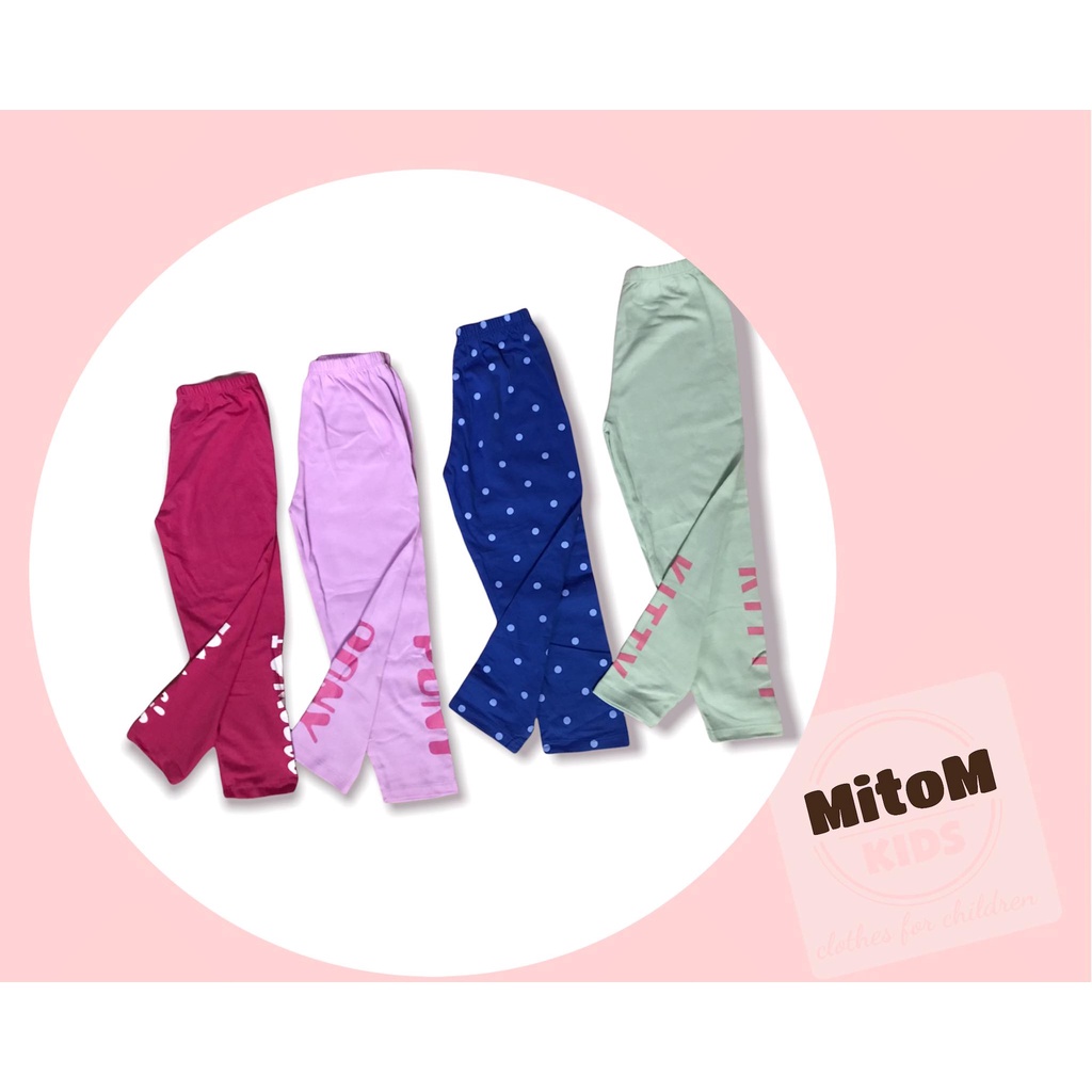 [SALE SỐC] Set 4 quần dài bé gái ♥️ FREESHIP ♥️ Chất thun cotton, thun gân mềm mịn, co giãn tốt, màu sắc tươi sáng