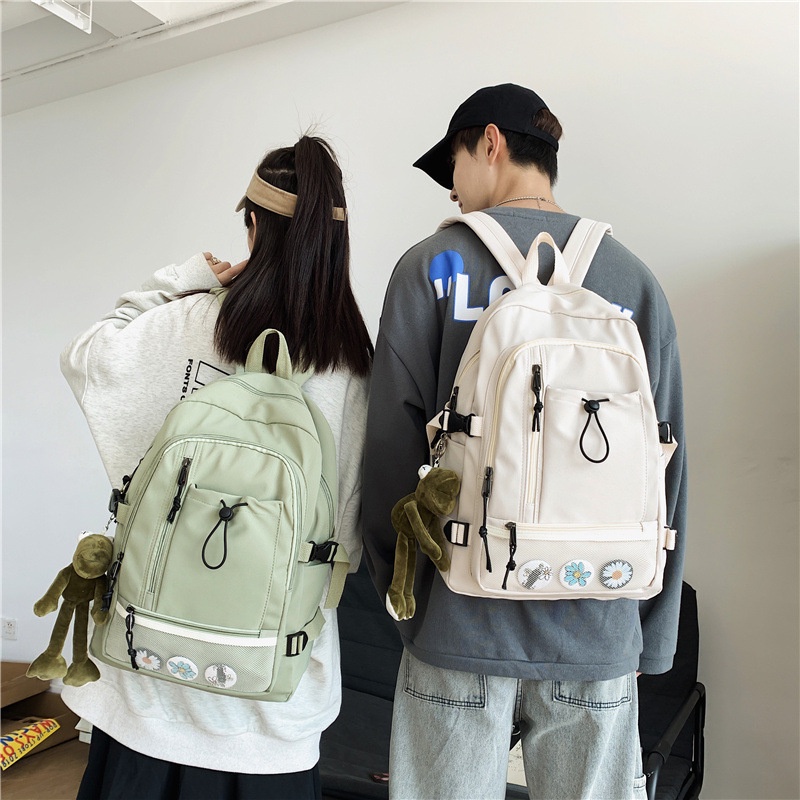 Balo học sinh sinh viên nam nữ đơn giản kiểu màu trơn, cặp đi học thời trang unisex 892 (không kèm móc khóa)
