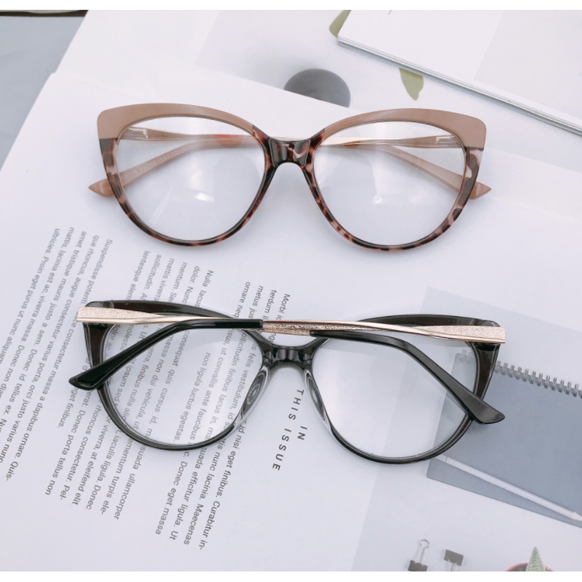 JIUERBA Mắt kính TR90 trong suốt chống bức xạ/chống ánh sáng xanh cho nữ TR5081