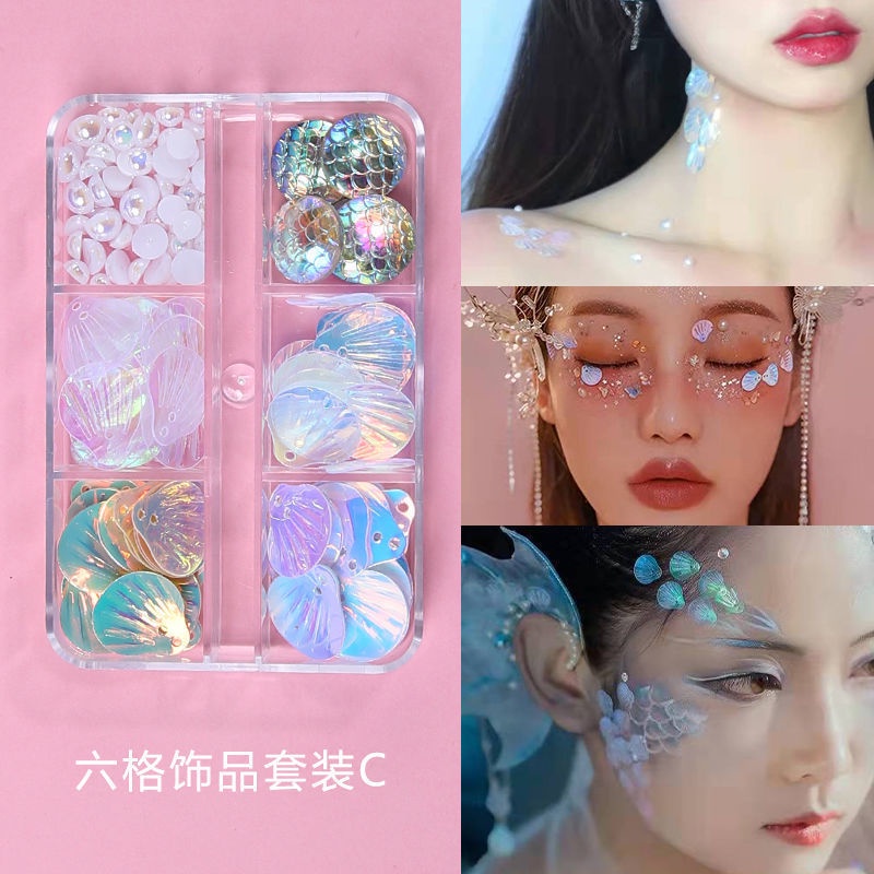 Miếng Dán Trang Trí Mặt Hình Cánh Hoa Khô Và Bướm Xinh Xắn