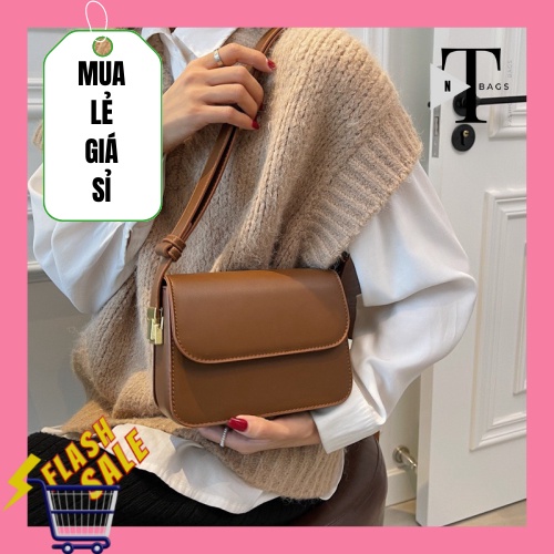 Túi xách nữ xinh túi đeo vai kẹp nách đeo chéo da trơn cao cấp