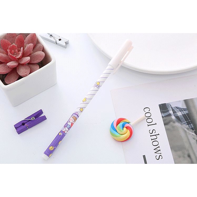 Bộ 6 Bút Gel Mực Đen Hình Phi Hành Gia H195