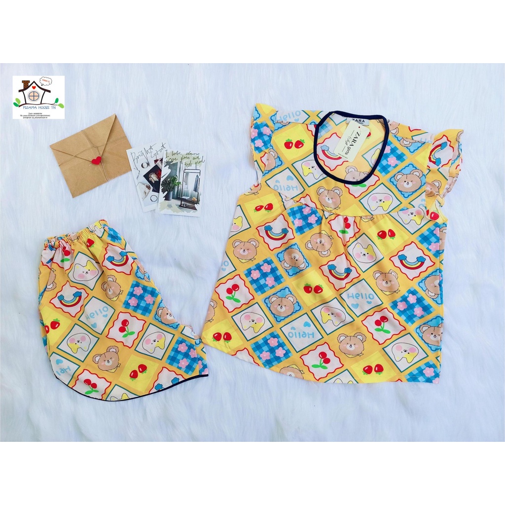 BỘ COTTON MẶC NHÀ XINH CUTE CHO MÙA HÈ NĂNG ĐỘNG