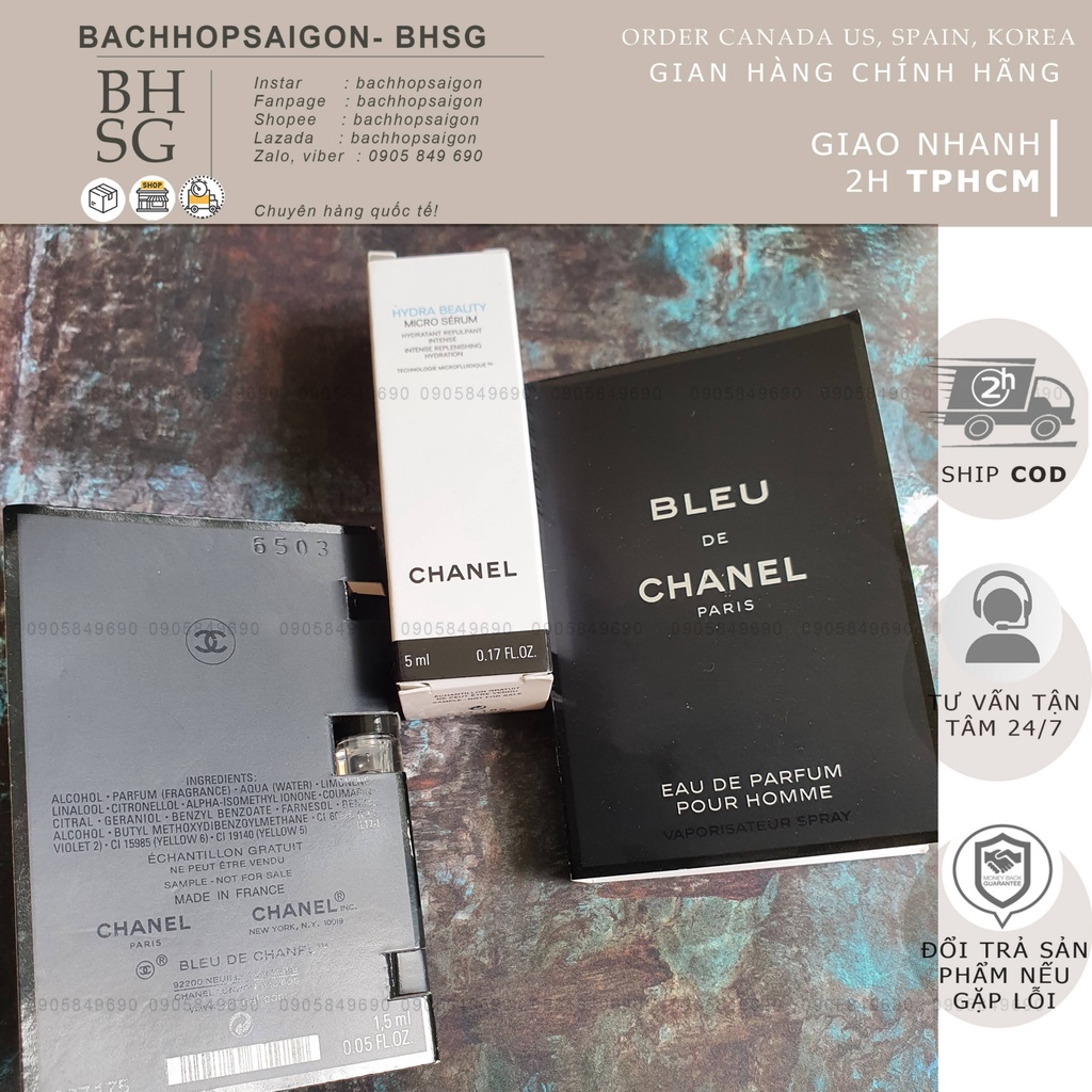 Nước hoa nam Blue de CHANEL 1.5ml - travel