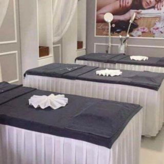 KHĂN TRẢI GIƯỜNG COTTON CAO CẤP CHO SPA, THẨM MỸ VIỆN