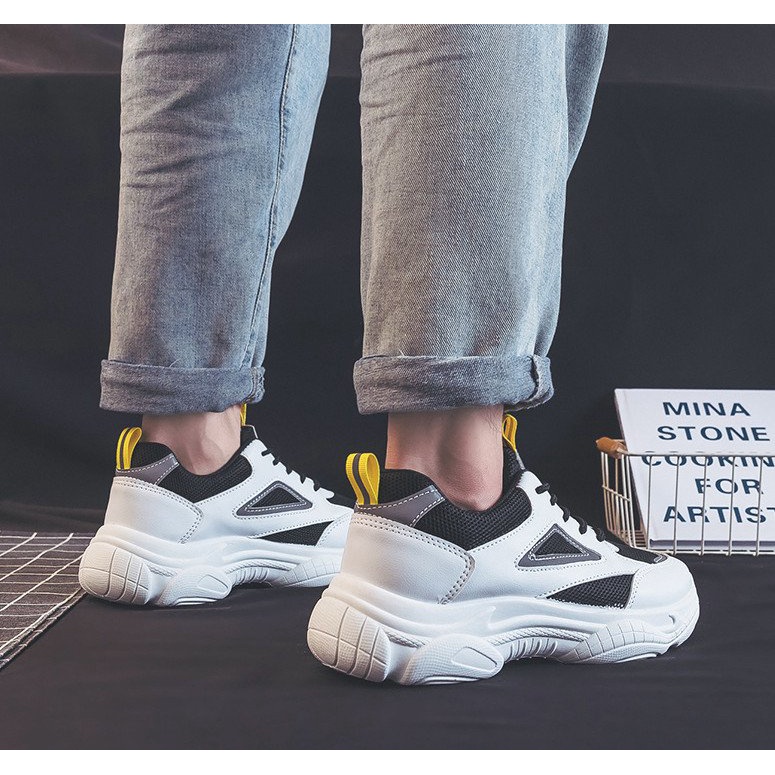 ( Có 2 Mầu ) Giày Nam Phản Quang Sneakers Thể Thao TNG Siêu Thoáng Khí