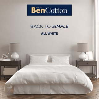 [FREESHIP] Bộ Ra Giường & Vỏ Gối Cotton ORGANIC - trắng 1m6 1m8 - BENCOTTON màu trắng