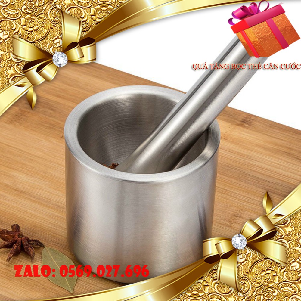 Cối chày Inox 304 cao cấp T2