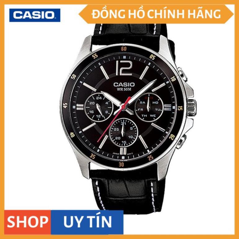 Đồng Hồ Nam Casio Dây Da MTP-1374L-1AV Chính Hãng [HÀNG CHÍNH HÃNG]