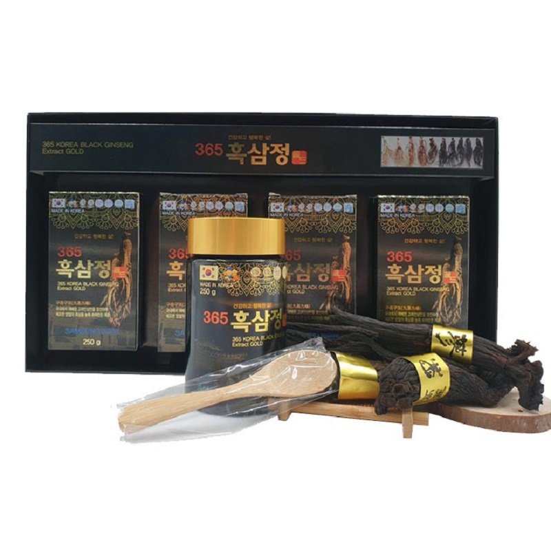 Cao Hắc Sâm 365 Korea Black Ginseng Extract Gold Hàn Quốc, Hộp 4 Lọ * 250g, Giúp Bồi Bổ Nâng Cao Sức Khỏe